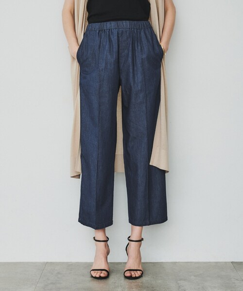 【セール】コットンリネンデニムパンツ（デニムパンツ）｜cloenc（クロエンス）