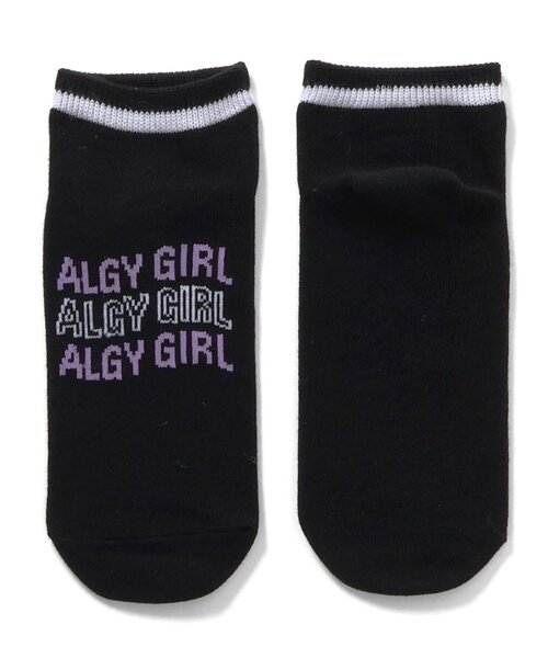 algy（アルジー）の「【抗菌防臭】なみロゴショートソックス（ソックス/靴下・キッズ・ブラック/サックスブルー/オフホワイト・21/24）」の2枚目の写真