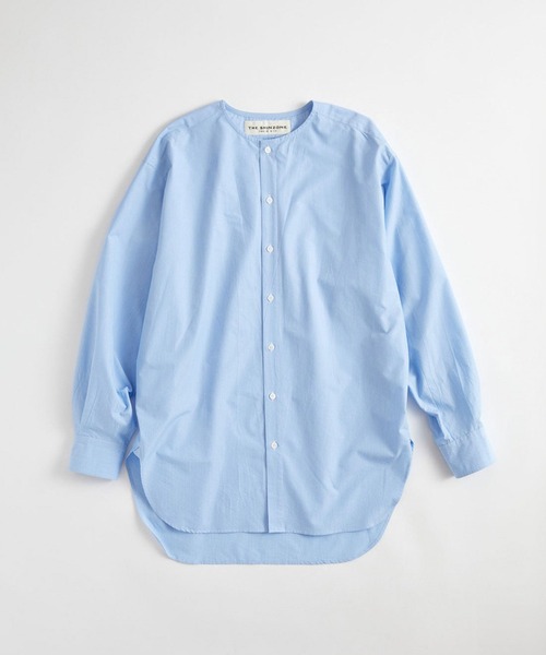 THE SHINZONE(ザ シンゾーン)の「NOCOLLAR SHIRTS ノーカラー シャツ 長袖(シャツ/ブラウス・レディース・グリーン/ブルー/ピンク・FREE)」の2枚目の写真