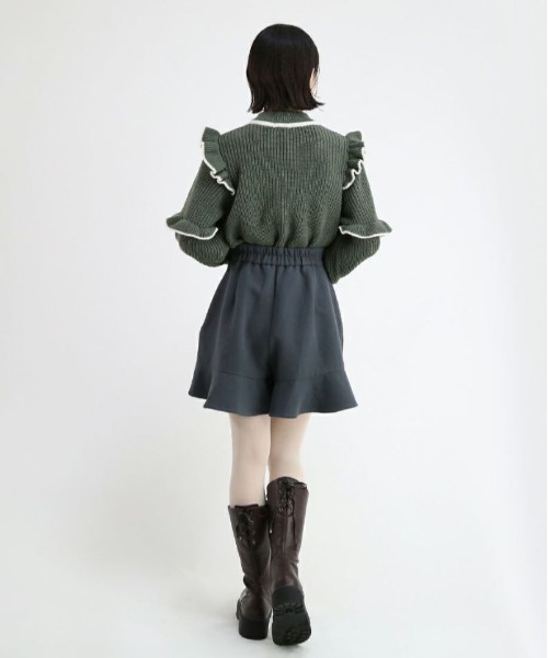 F i.n.t（フィント）の「ハイウエストフレアーショートパンツ/fint（その他パンツ・レディース・グレー・FREE）」の10枚目の写真