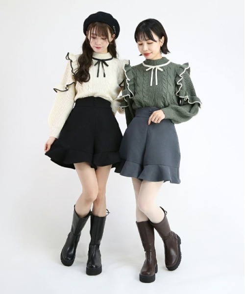 F i.n.t（フィント）の「ハイウエストフレアーショートパンツ/fint（その他パンツ・レディース・グレー・FREE）」の11枚目の写真