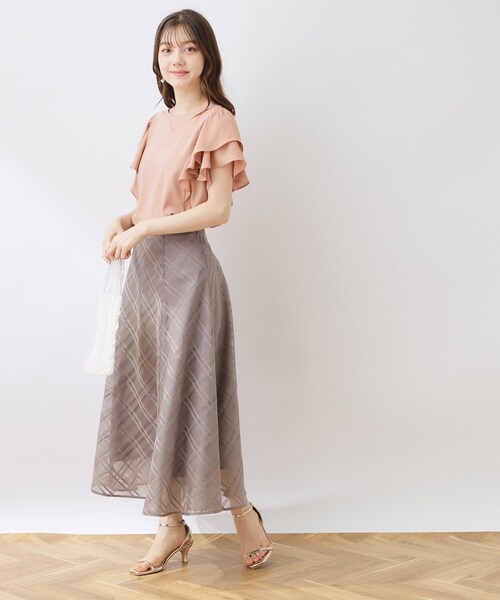 couture brooch（クチュールブローチ）の「◆【接触冷感・UV・アンチピリング・二の腕カバー】フレアスリーブカットソー（Tシャツ/カットソー・レディース・ブラック/サンドベージュ/オフホワイト・42/40/38/36）」の14枚目の写真