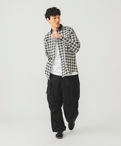 FRED PERRY（フレッドペリー）の「FRED PERRY / 別注 リブカラー シャツ（シャツ/ブラウス・メンズ・グリーン/ベージュ系その他・SMALL/X-LARGE/LARGE/MEDIUM）」の5枚目の写真