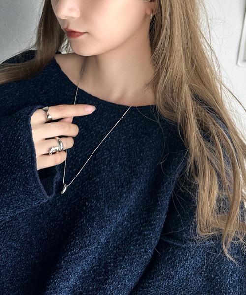 classicalelf(クラシカルエルフ)の「ゆったりとしたシルエットでこなれ感。モール糸ジャカード編みニットプルオーバー(ニット/セーター・レディース・アイボリー/グレイッシュベージュ/ネイビー・X-LARGE/MEDIUM/SMALL/LARGE)」の15枚目の写真