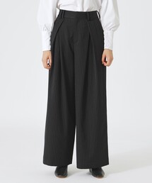 LOVELESS | ストライプカシュクールタックワイドパンツ(その他パンツ)