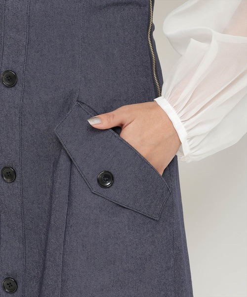 REDYAZEL（レディアゼル）の「バストベルトベアワンピース（ワンピース・レディース・ベージュ/カーキ/ブルー・SMALL/MEDIUM）」の7枚目の写真