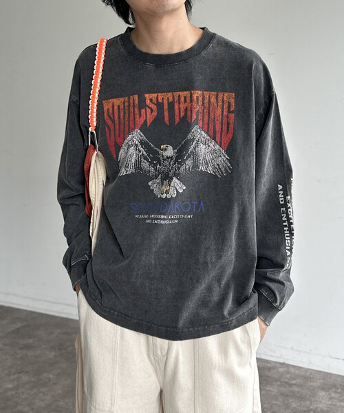 CPCM（シーピーシーエム）の「パウダー加工ビンテージライクロンT（Tシャツ/カットソー・レディース・ブラック/ブラック系その他3/ブラック系その他/ブラック系その他2/ブラック系その他4・MEDIUM/LARGE）」の11枚目の写真