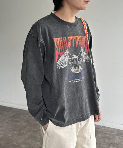 CPCM（シーピーシーエム）の「パウダー加工ビンテージライクロンT（Tシャツ/カットソー・レディース・ブラック/ブラック系その他3/ブラック系その他/ブラック系その他2/ブラック系その他4・MEDIUM/LARGE）」の10枚目の写真