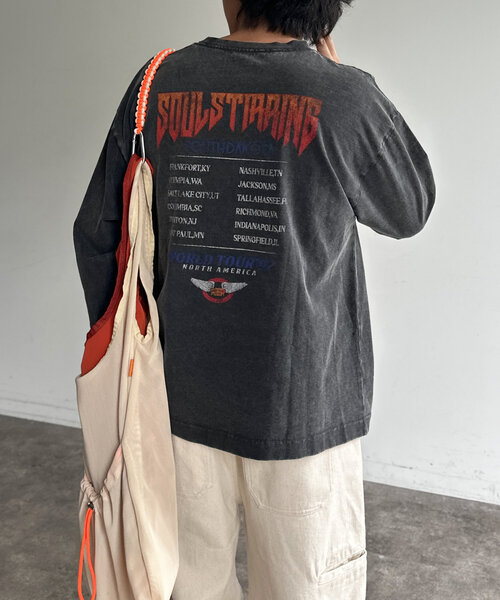 CPCM（シーピーシーエム）の「パウダー加工ビンテージライクロンT（Tシャツ/カットソー・レディース・ブラック/ブラック系その他3/ブラック系その他/ブラック系その他2/ブラック系その他4・MEDIUM/LARGE）」の8枚目の写真