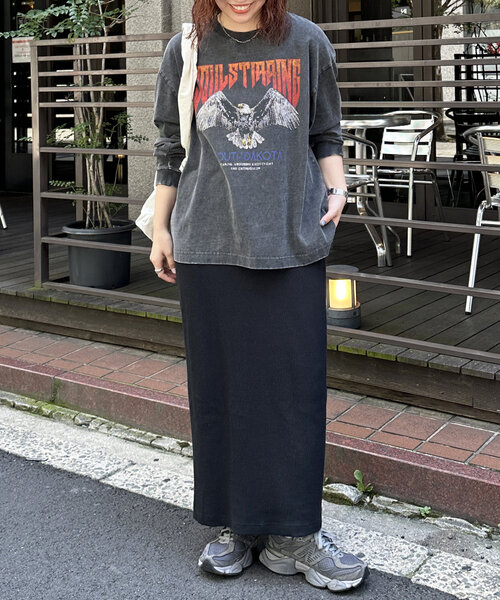CPCM（シーピーシーエム）の「パウダー加工ビンテージライクロンT（Tシャツ/カットソー・レディース・ブラック/ブラック系その他3/ブラック系その他/ブラック系その他2/ブラック系その他4・MEDIUM/LARGE）」の6枚目の写真