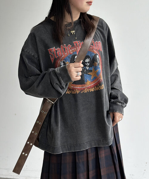 CPCM（シーピーシーエム）の「パウダー加工ビンテージライクロンT（Tシャツ/カットソー・レディース・ブラック/ブラック系その他3/ブラック系その他/ブラック系その他2/ブラック系その他4・MEDIUM/LARGE）」の20枚目の写真