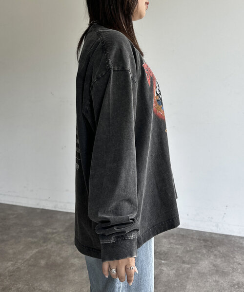 CPCM（シーピーシーエム）の「パウダー加工ビンテージライクロンT（Tシャツ/カットソー・レディース・ブラック/ブラック系その他3/ブラック系その他/ブラック系その他2/ブラック系その他4・MEDIUM/LARGE）」の18枚目の写真