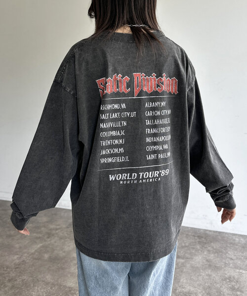 CPCM（シーピーシーエム）の「パウダー加工ビンテージライクロンT（Tシャツ/カットソー・レディース・ブラック/ブラック系その他3/ブラック系その他/ブラック系その他2/ブラック系その他4・MEDIUM/LARGE）」の17枚目の写真