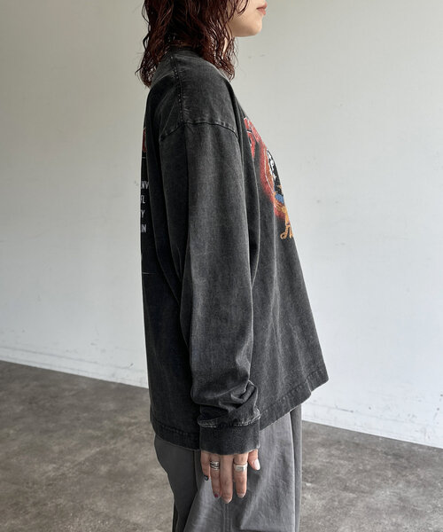 CPCM（シーピーシーエム）の「パウダー加工ビンテージライクロンT（Tシャツ/カットソー・レディース・ブラック/ブラック系その他3/ブラック系その他/ブラック系その他2/ブラック系その他4・MEDIUM/LARGE）」の15枚目の写真