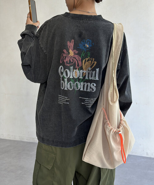 CPCM（シーピーシーエム）の「パウダー加工ビンテージライクロンT（Tシャツ/カットソー・レディース・ブラック/ブラック系その他3/ブラック系その他/ブラック系その他2/ブラック系その他4・MEDIUM/LARGE）」の13枚目の写真