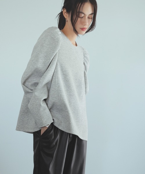 ELFRANK（エルフランク）の「ショルダーギャザートップス（Tシャツ/カットソー・レディース・ライトグレー/ブラック/オフホワイト・FREE）」の18枚目の写真