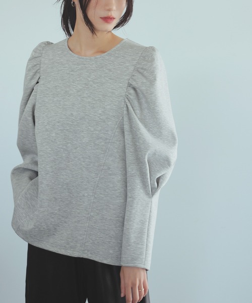 ELFRANK（エルフランク）の「ショルダーギャザートップス（Tシャツ/カットソー・レディース・ライトグレー/ブラック/オフホワイト・FREE）」の16枚目の写真