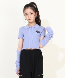 PINKHUNT（ピンクハント）の「PINKHUNT ピンクハント 2wayハーフジップ衿 ロンT 9864K（Tシャツ/カットソー・キッズ）」