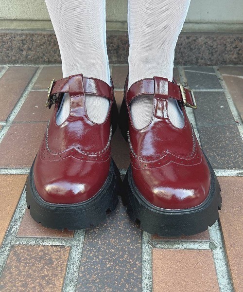 F i.n.t(フィント)の「Tストラップシューズ/fint フィント(その他シューズ・レディース・ワインレッド/ブラック/ブラウン・S/M/L)」の6枚目の写真
