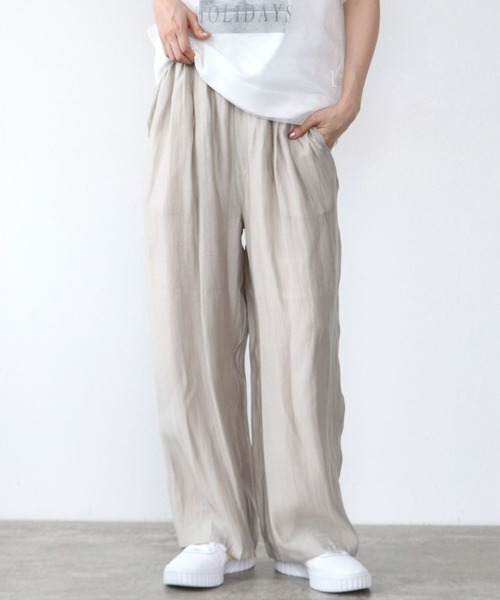 Cepica(セピカ)の「エアリードロストパンツ(その他パンツ・レディース・ブラック/ベージュ/ストライプ・FREE)」の2枚目の写真