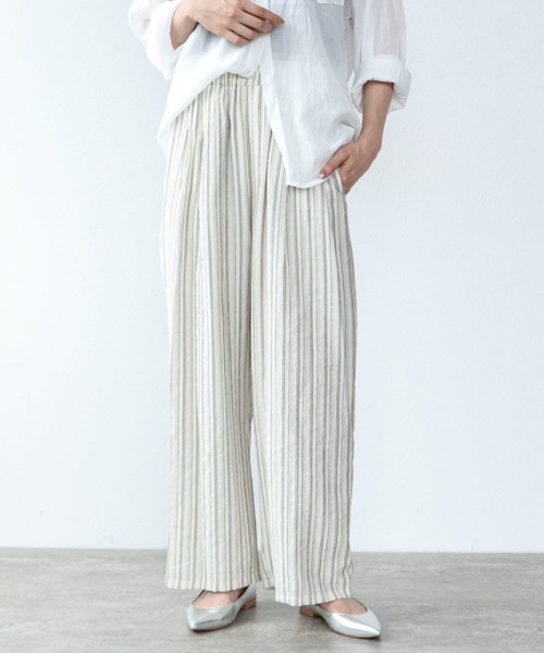 Cepica(セピカ)の「エアリードロストパンツ(その他パンツ・レディース・ブラック/ベージュ/ストライプ・FREE)」の3枚目の写真