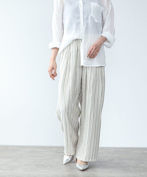 Cepica(セピカ)の「エアリードロストパンツ(その他パンツ・レディース・ブラック/ベージュ/ストライプ・FREE)」の10枚目の写真