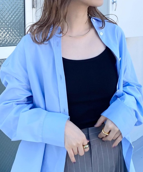 SMELLY（スメリー）の「シンプルメタルネックカフ（ネックレス・レディース・ゴールド・-）」の6枚目の写真