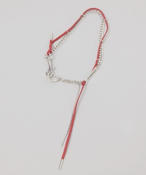 JEANASIS(ジーナシス)の「MIXチェーンネックレス/139313(ネックレス・レディース・グレー/ブラック/レッド・FREE)」の1枚目の写真