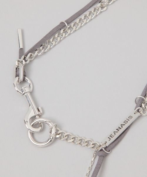 JEANASIS(ジーナシス)の「MIXチェーンネックレス/139313(ネックレス・レディース・グレー/ブラック/レッド・FREE)」の7枚目の写真