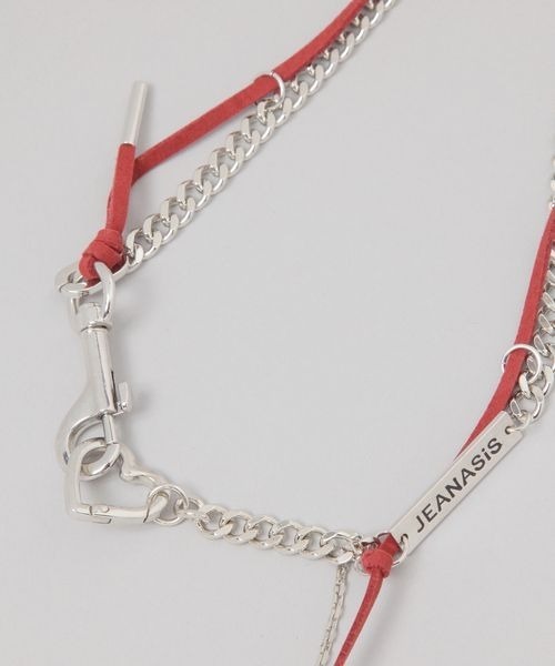 JEANASIS(ジーナシス)の「MIXチェーンネックレス/139313(ネックレス・レディース・グレー/ブラック/レッド・FREE)」の8枚目の写真