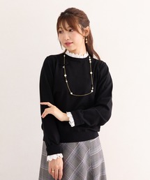スカラップレース4wayニット