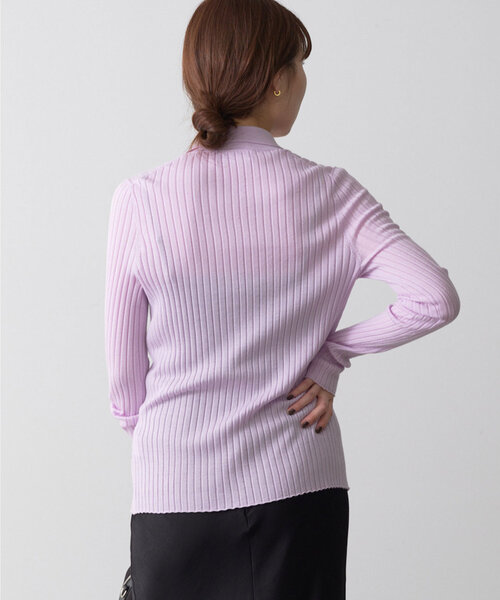 GALLARDAGALANTE（ガリャルダガランテ）の「ポロカラーニット（ニット/セーター・レディース・パープル/グレー・FREE）」の21枚目の写真