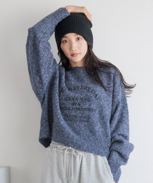 ❌ローリーズファーム好き(⋆ᴗ͈ˬᴗ͈)”　紺色 LOWRYS FARM（ローリーズファーム）｜ニット/セーター（ブルー系