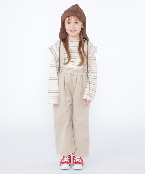 SHIPS（シップス）の「SHIPS KIDS:100～130cm / コーデュロイ ストラップ ワイド パンツ（その他パンツ・キッズ・ライトブルー/アイボリー・120/110/100/130）」の6枚目の写真