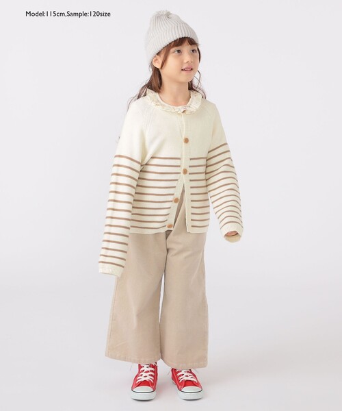 SHIPS（シップス）の「SHIPS KIDS:100～130cm / コーデュロイ ストラップ ワイド パンツ（その他パンツ・キッズ・ライトブルー/アイボリー・120/110/100/130）」の11枚目の写真