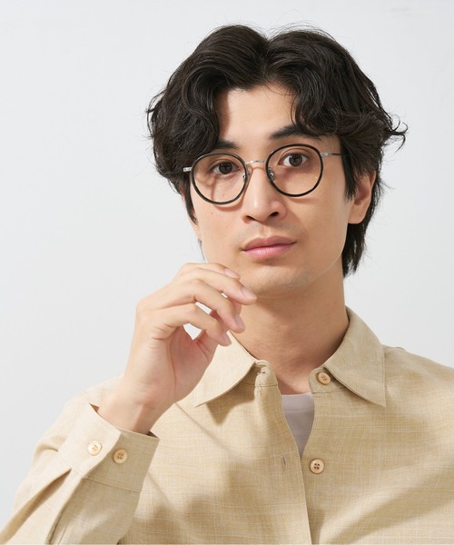 UNITED ARROWS（ユナイテッドアローズ）の「ボストン型 メガネ｜軽量｜チタンパッド｜伊達メガネ｜ビジネス｜ユニセックス｜Zoff｜UNITED ARROWS（メガネ・メンズ・ブラウン系その他/ダークグレー/ブラウン・FREE）」の14枚目の写真