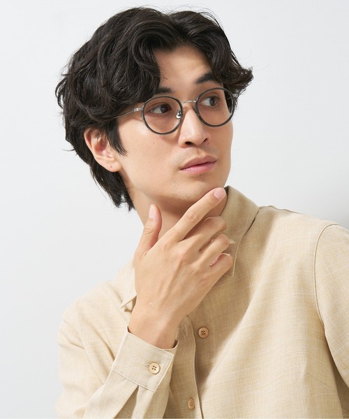 UNITED ARROWS（ユナイテッドアローズ）の「ボストン型 メガネ｜軽量｜チタンパッド｜伊達メガネ｜ビジネス｜ユニセックス｜Zoff｜UNITED ARROWS（メガネ・メンズ・ブラウン系その他/ダークグレー/ブラウン・FREE）」の15枚目の写真