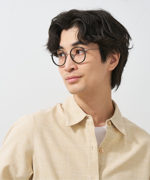 UNITED ARROWS（ユナイテッドアローズ）の「ボストン型 メガネ｜軽量｜チタンパッド｜伊達メガネ｜ビジネス｜ユニセックス｜Zoff｜UNITED ARROWS（メガネ・メンズ・ブラウン系その他/ダークグレー/ブラウン・FREE）」の17枚目の写真