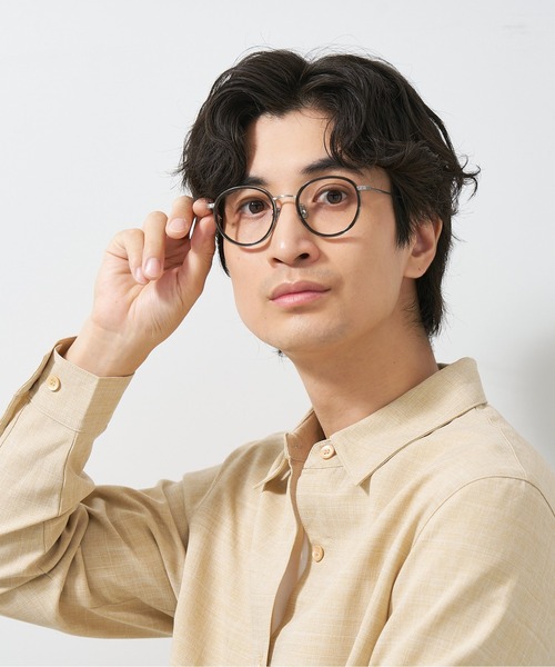 UNITED ARROWS（ユナイテッドアローズ）の「ボストン型 メガネ｜軽量｜チタンパッド｜伊達メガネ｜ビジネス｜ユニセックス｜Zoff｜UNITED ARROWS（メガネ・メンズ・ブラウン系その他/ダークグレー/ブラウン・FREE）」の18枚目の写真