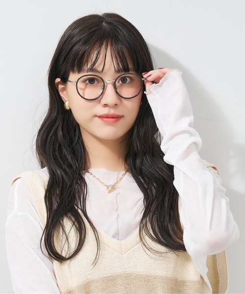 UNITED ARROWS（ユナイテッドアローズ）の「ボストン型 メガネ｜軽量｜チタンパッド｜伊達メガネ｜ビジネス｜ユニセックス｜Zoff｜UNITED ARROWS（メガネ・メンズ・ブラウン系その他/ダークグレー/ブラウン・FREE）」の22枚目の写真