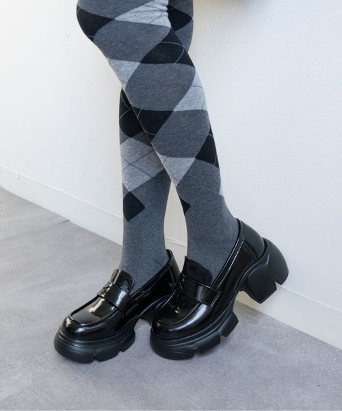 Fabby fabby(ファビィーファビィー)の「チャンキーハイヒールローファー(ローファー・レディース・ブラック・SMALL/MEDIUM/LARGE)」の16枚目の写真