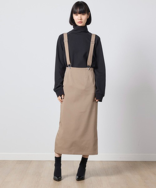 【セール】ライトツイルサスペンダー付きスカート【セットアップ対応】（スカート）｜I.T.'S international（イッツインターナショナル）