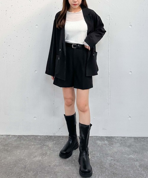 archives(アルシーヴ)の「【セットアップ対応】ベルト付タックショートパンツ(その他パンツ・レディース・アイボリー/ブラック/モカ・MEDIUM)」の16枚目の写真