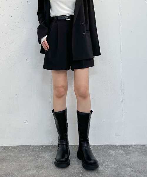 archives(アルシーヴ)の「【セットアップ対応】ベルト付タックショートパンツ(その他パンツ・レディース・アイボリー/ブラック/モカ・MEDIUM)」の15枚目の写真