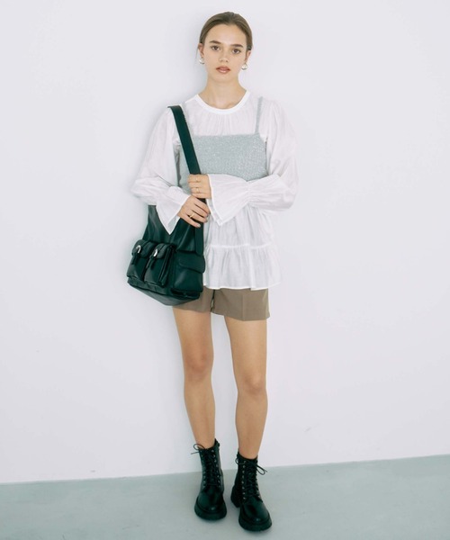 archives(アルシーヴ)の「【セットアップ対応】ベルト付タックショートパンツ(その他パンツ・レディース・アイボリー/ブラック/モカ・MEDIUM)」の12枚目の写真