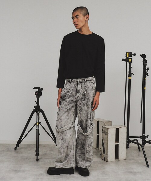 tk.TAKEO KIKUCHI（ティーケータケオキクチ）の「◆K’PJT by Aoi FANCY DENIM PANTS（その他パンツ・メンズ・ブラック/ライトグレー・88/66）」の17枚目の写真