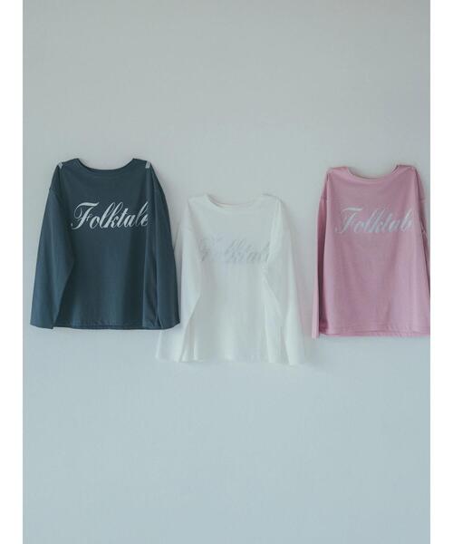 sm2rhythm（サマンサモスモスリズム）の「ロゴプリントロンT（Tシャツ/カットソー・レディース・チャコールグレー/オフホワイト/ピンク・F）」の5枚目の写真