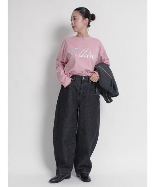 sm2rhythm（サマンサモスモスリズム）の「ロゴプリントロンT（Tシャツ/カットソー・レディース・チャコールグレー/オフホワイト/ピンク・F）」の10枚目の写真