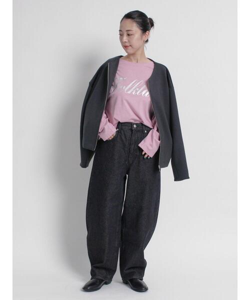 sm2rhythm（サマンサモスモスリズム）の「ロゴプリントロンT（Tシャツ/カットソー・レディース・チャコールグレー/オフホワイト/ピンク・F）」の12枚目の写真