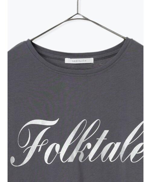 sm2rhythm（サマンサモスモスリズム）の「ロゴプリントロンT（Tシャツ/カットソー・レディース・チャコールグレー/オフホワイト/ピンク・F）」の19枚目の写真